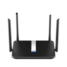 Vista del router Cudy X6 inalámbrico con Gigabit Ethernet, doble banda 2,4 GHz y 5 GHz, color negro. SKU: X6