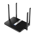 Vista del router Cudy X6 inalámbrico con Gigabit Ethernet, doble banda 2,4 GHz y 5 GHz, color negro. SKU: X6