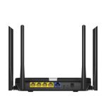 Vista del router Cudy X6 inalámbrico con Gigabit Ethernet, doble banda 2,4 GHz y 5 GHz, color negro. SKU: X6