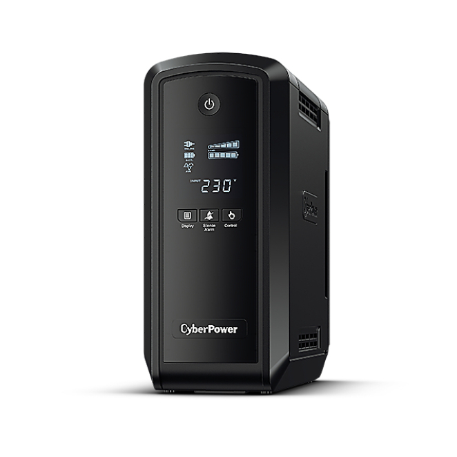 CyberPower UPS CP900EPFCLCD con pantalla LCD y 6 salidas AC CyberPower CP900EPFCLCD sistema de alimentación ininterrumpida UPS, Standby, 0,9 kVA, 540 W, 6 salidas AC, SKU CP900EPFCLCD