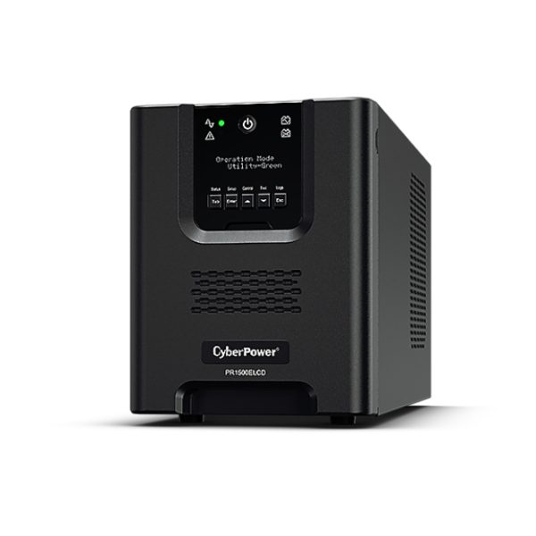 CyberPower PR1500ELCD sistema de alimentación ininterrumpida (UPS) línea interactiva con capacidad de 1,5 kVA, potencia de 1350 W y 8 salidas AC, SKU PR1500ELCD