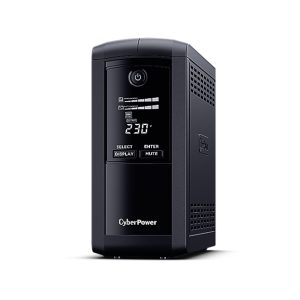 CyberPower VP700EILCD sistema de alimentación ininterrumpida con 0,7 kVA, 390 W y 6 salidas AC.