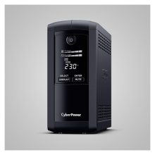 Sistema de alimentación ininterrumpida CyberPower Tracer III VP700ELCD-FR con 0,7 kVA y 390 W, 4 salidas AC