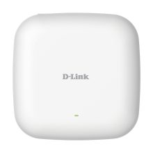 Imagen del D-Link AX1800 DAP-X2810, un punto de acceso Wi-Fi 6 blanco con capacidad de 1800 Mbit/s y soporte para PoE.