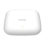 Imagen del D-Link AX1800 DAP-X2810, un punto de acceso Wi-Fi 6 blanco con capacidad de 1800 Mbit/s y soporte para PoE.