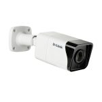 Cámara de seguridad IP exterior D-Link DCS-4718E con resolución 4K (3840 x 2160 Pixeles) montada en pared para videovigilancia