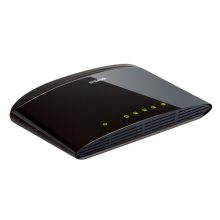 Switch no administrado D-Link DES-1005D con cinco puertos Fast Ethernet 10/100 y color negro. SKU: DES-1005D/E