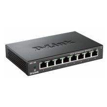 Switch de red negro D-Link DES-108 con 8 puertos Ethernet, SKU DES-108/E