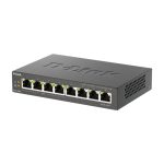D-Link DGS-1008P/E, switch no administrado L2 Gigabit Ethernet (10/100/1000) con PoE, color negro, SKU DGS-1008P/E