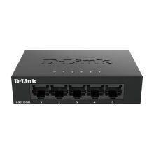 Imagen del switch D-Link DGS-105GL/E no administrado con 5 puertos Gigabit Ethernet en color negro - SKU DGS-105GL/E