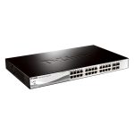 Imagen del switch D-Link DGS-1210-28P, un dispositivo gestionado de nivel 2 con soporte para PoE, 28 puertos Gigabit Ethernet, SKU: DGS-1210-28P/E