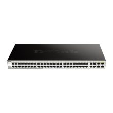 D-Link DGS-1210-52 switch gestionado L2 con 52 puertos Gigabit Ethernet, tamaño 1U en color negro, SKU DGS-1210-52/E