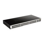 D-Link DGS-1210-52 switch gestionado L2 con 52 puertos Gigabit Ethernet, tamaño 1U en color negro, SKU DGS-1210-52/E