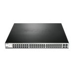 Switch gestionado D-Link modelo DGS-1210-52MP con 52 puertos Gigabit Ethernet y soporte para Energía sobre Ethernet, SKU DGS-1210-52MP/E