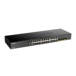 Switch gestionado D-Link DGS-1250-28X con 28 puertos Gigabit Ethernet en color negro, SKU DGS-1250-28X/E