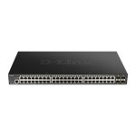 Switch D-Link DGS-1250-52XMP, gestión L3, PoE, 52 puertos, negro, SKU DGS-1250-52XMP/E