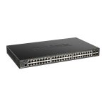 Switch D-Link DGS-1250-52XMP, gestión L3, PoE, 52 puertos, negro, SKU DGS-1250-52XMP/E