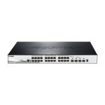 D-Link DGS-1510-28XMP switch gestionado L2/L3 Gigabit Ethernet, compatible con PoE, en colores negro y gris. SKU: DGS-1510-28XMP/E