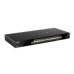 Imagen del D-Link DGS-1520-28/E switch gestionado L3 con capacidad de 10G Ethernet, 28 puertos, modelo 1U color negro, SKU DGS-1520-28/E