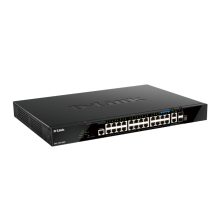 Imagen del Switch gestionado L3 Gigabit Ethernet D-Link DGS-1520-28MP/E con PoE, SKU DGS-1520-28MP/E, en color negro