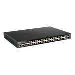 D-Link DGS-1520-52MP switch gestionado L3 Gigabit Ethernet, PoE, 1U, negro, SKU DGS-1520-52MP
