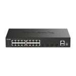 Imagen del Switch Gestionado Gigabit Ethernet D-Link modelo DGS-1530-20/E con 18 puertos 10/100/1000 en color negro