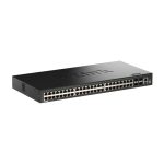 Switch gestionado D-Link DGS-1530-52/E L2 Gigabit Ethernet (10/100/1000) en negro con SKU DGS-1530-52/E, ideal para redes cableadas