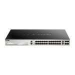 D-Link DGS-3130-30S/E switch gestionado L3, 10G Ethernet, 30 puertos, color gris, SKU DGS-3130-30S/E