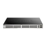 D-Link DGS-3130-54TS/E switch gestionado, L3 Gigabit Ethernet, gris, alta performance para redes cableadas, SKU DGS-3130-54TS/E