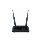 Router D-Link modelo DIR-605L/E de color negro, con conexión Ethernet rápida y banda única de 2.4 GHz