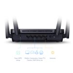 D-Link AC1200 router inalámbrico con Gigabit Ethernet, doble banda (2,4 GHz / 5 GHz) en color negro. Modelo SKU DIR-842V2