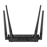 D-Link AC1200 router inalámbrico con Gigabit Ethernet, doble banda (2,4 GHz / 5 GHz) en color negro. Modelo SKU DIR-842V2