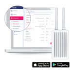 Punto de acceso inalámbrico D-Link DIS-3650AP en color blanco con una velocidad de 867 Mbit/s y soporte para energía sobre Ethernet (PoE)