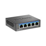 D-Link DMS-105 switch no administrado L2 2.5G Ethernet, soporte para velocidades de 100, 1000 y 2500 Mbps en color negro, SKU DMS-105/E