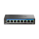 Vista frontal del switch D-Link DMS-108, no administrado, L2, con puertos Ethernet 2.5G, modelo SKU DMS-108/E