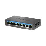 Vista frontal del switch D-Link DMS-108, no administrado, L2, con puertos Ethernet 2.5G, modelo SKU DMS-108/E