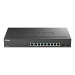 D-Link DMS-1250-10S/E switch gestionado de 2.5G Ethernet con 10 puertos, color negro, SKU DMS-1250-10S/E