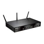 Router inalámbrico D-Link DSR-500N, con tecnología Gigabit Ethernet y color negro. SKU DSR-500N.