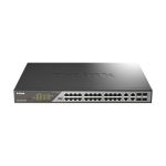 D-Link DSS-200G-28MP/E switch gestionado L2 Gigabit Ethernet (10/100/1000) con PoE, 1U de altura en color gris, SKU DSS-200G-28MP/E