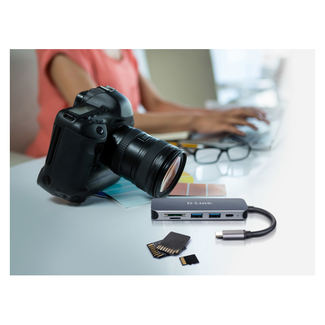 D-Link DUB-2325 base para portátil y replicador de puertos USB Tipo C Gris 2 D-Link DUB-2325 múltiples prestaciones y puertos