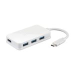D-Link DUB-H410, hub de interfaz USB 3.2 Gen 1 (3.1 Gen 1) Type-C, velocidad de 5000 Mbit/s, color blanco, SKU DUB-H410