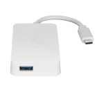 D-Link DUB-H410, hub de interfaz USB 3.2 Gen 1 (3.1 Gen 1) Type-C, velocidad de 5000 Mbit/s, color blanco, SKU DUB-H410