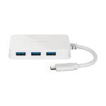 D-Link DUB-H410, hub de interfaz USB 3.2 Gen 1 (3.1 Gen 1) Type-C, velocidad de 5000 Mbit/s, color blanco, SKU DUB-H410