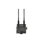 Imagen del router D-Link DWM-312 en color negro, destacando su conectividad avanzada y diseño moderno. SKU: DWM-312