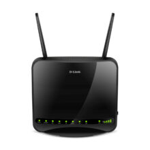Imagen del router inalámbrico D-Link DWR-953 con Gigabit Ethernet, doble banda (2,4 GHz / 5 GHz), color negro. SKU DWR-953