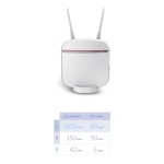 Imagen del D-Link DWR-978/E, un router inalámbrico Gigabit Ethernet de doble banda (2,4 GHz / 5 GHz), compatible con 5G y de color blanco. SKU: DWR-978/E