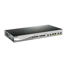 Imagen del switch gestionado D-Link DXS-1210-12TC/E con 12 puertos L2 10G Ethernet, en color negro y plata. SKU DXS-1210-12TC/E.