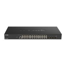 Imagen del switch D-Link DXS-1210-28T, gestión L2/L3, 10G Ethernet, 28 puertos, color negro, SKU DXS-1210-28T