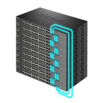 Switch gestionado D-Link DXS-3410-32XY con 32 puertos Fast Ethernet, L3 en color negro. SKU: DXS-3410-32XY