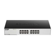 Imagen del D-Link GO-SW-16G, un switch no administrado L2 con 16 puertos Gigabit Ethernet en color negro, SKU GO-SW-16G/E